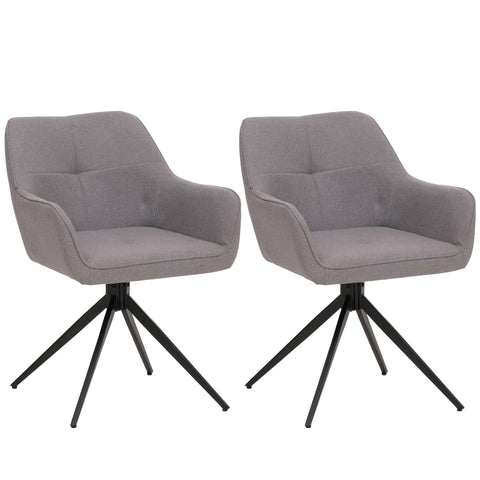 2er-Set Esszimmerstuhl O47 grau von HWC bei coso-home