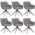 6er-Set Esszimmerstuhl O47 grau von HWC bei coso-home