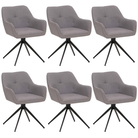 6er-Set Esszimmerstuhl O47 grau von HWC bei coso-home