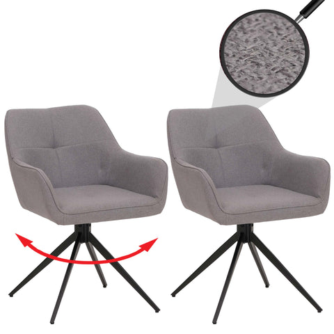 2er-Set Esszimmerstuhl O47 grau von HWC bei coso-home