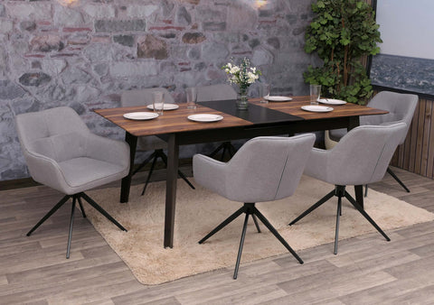 6er-Set Esszimmerstuhl O47 grau von HWC bei coso-home