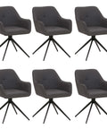 6er-Set Esszimmerstuhl O47 dunkelgrau von HWC bei coso-home