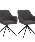 2er-Set Esszimmerstuhl O47 dunkelgrau von HWC bei coso-home