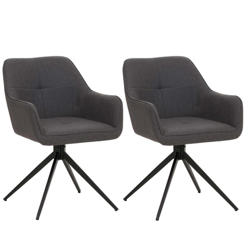 2er-Set Esszimmerstuhl O47 dunkelgrau von HWC bei coso-home