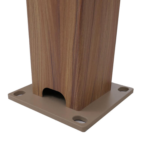 Aluminium Pergola 3x3m mit Lamellendach & 4 Seitenwänden | Braun Holz-Optik / Anthrazit