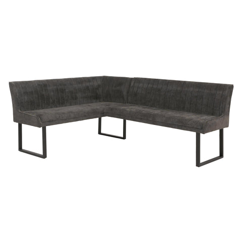 Eckbank O82 chenille - Ausrichtung Rechts - dunkelgrau von HWC bei coso-home