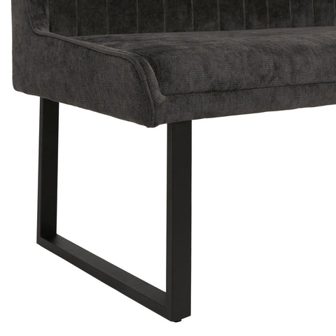 Eckbank O82 chenille - Ausrichtung Links - dunkelgrau von HWC bei coso-home