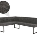 Eckbank O82 chenille - Ausrichtung Rechts - dunkelgrau von HWC bei coso-home