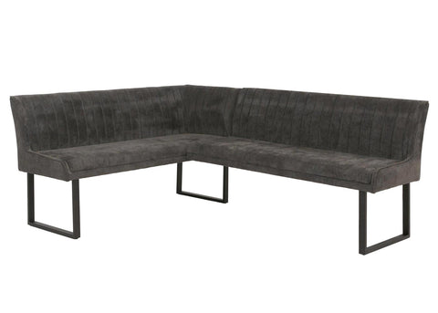 Eckbank O82 chenille - Ausrichtung Rechts - dunkelgrau von HWC bei coso-home