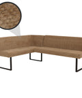 Eckbank O82 chenille - Ausrichtung Rechts - braun von HWC bei coso-home