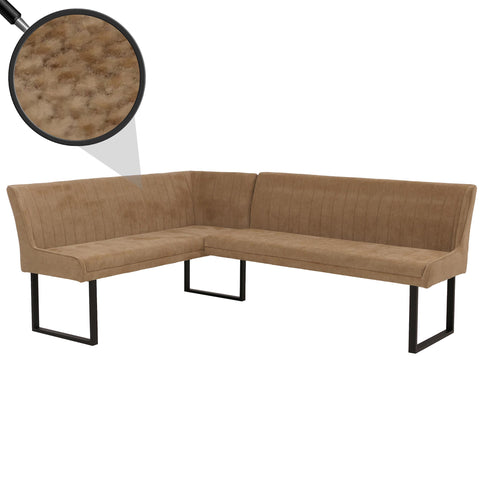 Eckbank O82 chenille - Ausrichtung Rechts - braun von HWC bei coso-home