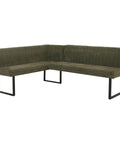 Eckbank O82 chenille - Ausrichtung Rechts - grün von HWC bei coso-home