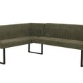 Eckbank O82 chenille - Ausrichtung Rechts - grün von HWC bei coso-home