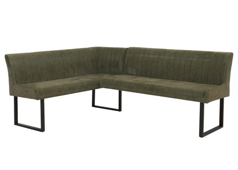 Eckbank O82 chenille - Ausrichtung Rechts - grün von HWC bei coso-home
