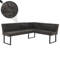 Eckbank O82 chenille - Ausrichtung Links - dunkelgrau von HWC bei coso-home