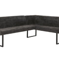 Eckbank O82 chenille - Ausrichtung Links - dunkelgrau von HWC bei coso-home