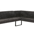 Eckbank O82 chenille - Ausrichtung Links - dunkelgrau von HWC bei coso-home