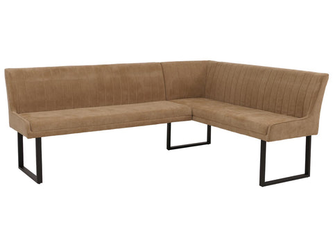 Eckbank O82 chenille - Ausrichtung Links - braun von HWC bei coso-home