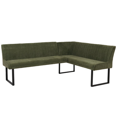 Eckbank O82 chenille - Ausrichtung Links - Grün von HWC bei coso-home