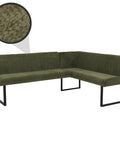 Eckbank O82 chenille - Ausrichtung Links - Grün von HWC bei coso-home