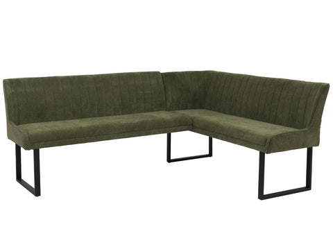Eckbank O82 chenille - Ausrichtung Links - Grün von HWC bei coso-home