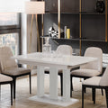 Ausziehbarer Esstisch "Appia White" 130-210cm (Weiß Hochglanz) von Endo-Möbel bei coso-home