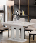 Ausziehbarer Esstisch "Appia White" 130-210cm (Weiß Hochglanz) von Endo-Möbel bei coso-home