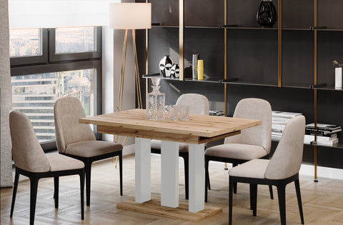 Ausziehbarer Esstisch "Appia White" 130-210cm (Eiche Evoke) von Endo-Möbel bei coso-home