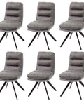 6er-Set Esszimmerstuhl G66 ohne Armlehne, grau von HWC bei coso-home