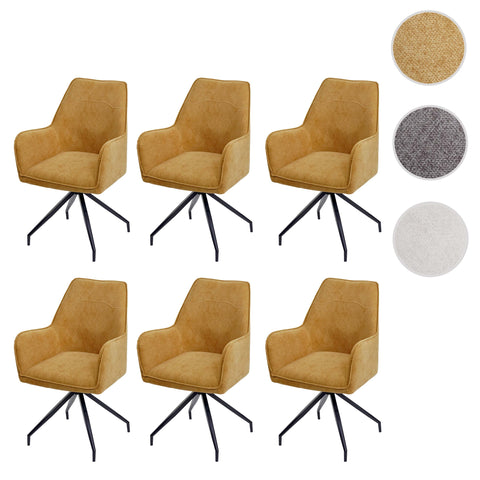 6er-Set Esszimmerstuhl K15 stoff - beige von HWC bei coso-home