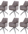 6er-Set Esszimmerstuhl K15 stoff - grau von HWC bei coso-home