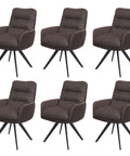 6er-Set Esszimmerstuhl G66 mit Armlehne, braun von HWC bei coso-home