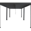 Aluminium Pergola 3x6m Anthrazit Lamellendach Wasserdicht Gartenpavillon Terrassenüberdachung