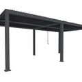 Aluminium Pergola 3x6m Anthrazit Lamellendach Wasserdicht Gartenpavillon Terrassenüberdachung