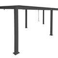 Aluminium Pergola 3x6m Anthrazit Lamellendach Wasserdicht Gartenpavillon Terrassenüberdachung