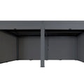 Aluminium Pergola C92 3x6m Anthrazit mit 6 Seitenwänden Lamellendach Pavillon