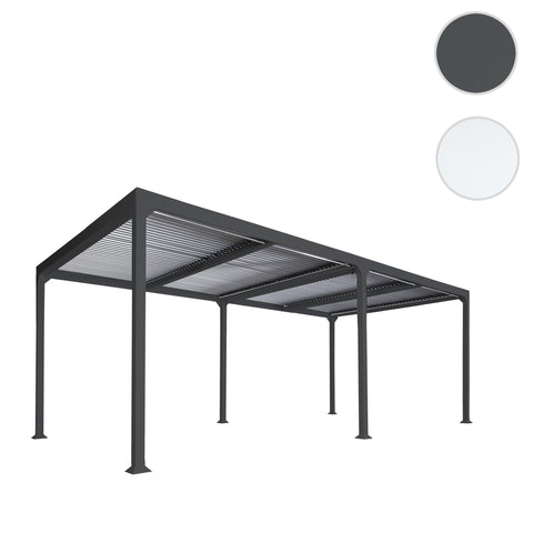 Aluminium Pergola 3x6m mit verstellbarem Lamellendach Terrassenüberdachung Anthrazit