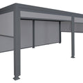 Alu-Pergola 3x6m mit 6 Seitenwänden Lamellendach Anthrazit