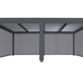 Alu-Pergola 3x6m mit 6 Seitenwänden Lamellendach Anthrazit