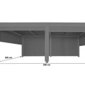 Alu Pergola 3x6m Weiß mit 6 Seitenwänden - Verstellbares Lamellendach