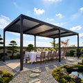 Aluminium Pergola 3x6m mit verstellbarem Lamellendach Terrassenüberdachung Anthrazit