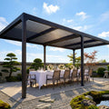 Aluminium Pergola 3x6m mit verstellbarem Lamellendach Terrassenüberdachung Anthrazit
