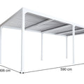 Aluminium Pergola 3x6m mit verstellbarem Lamellendach Terrassenüberdachung Anthrazit