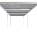 Alu Pergola 3x6m Terrassenüberdachung mit verstellbarem Lamellendach Weiß