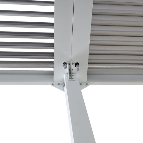 Alu Pergola 3x6m Terrassenüberdachung mit verstellbarem Lamellendach Weiß