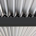 Alu-Pergola mit 3x Seitenwand, Lamellen-Pavillon, stabiles 8cm-Metall-Gestell 3x6m, Anthrazit