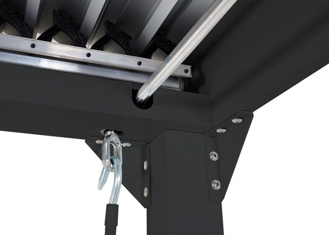 Alu-Pergola 3x6m mit 6 Seitenwänden Lamellendach Anthrazit