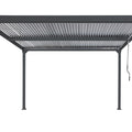 Alu Pergola mit Lamellendach 3x3,7m Anthrazit Terrassenüberdachung