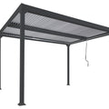 Alu Pergola mit Lamellendach 3x3,7m Anthrazit Terrassenüberdachung