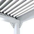 Alu-Pergola mit Lamellendach Terrassenüberdachung 3x3,7m Weiß